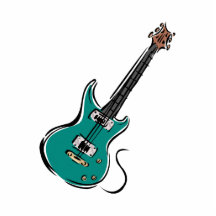 teal electric guitar music graphic.png cut out