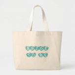 Teal Hearts Bride to Be Canvas Bag