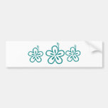 teal hibiscus bumper stickers