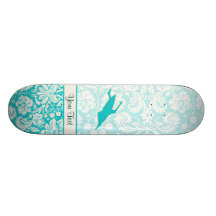 Teal Kayaking Skate Board Deck