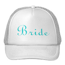 Teal Lettered Bride Hat