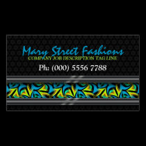 Teal+ Neon Graffiti Street on Black Business Cards business cards