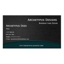 Teal on Grey Curves Business Card Style 1