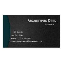 Teal on Grey Curves Business Card Style 3