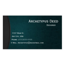 Teal on Grey Curves Business Card Style 3