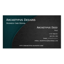 Teal on Grey Curves Business Card Style 3
