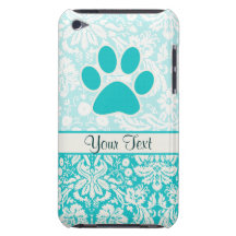 Teal Paw Print iPod Touch Cover