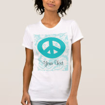 Teal Peace Sign T-shirt