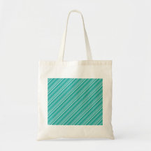 Teal Turquoise Diagonal Striped Pattern Gifts Canvas Bag