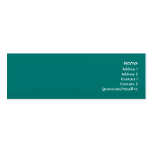 Teal Wave - Skinny Business Cards