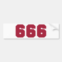 Team 666 bumper stickers