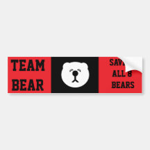 TEAM BEAR BUMPER STICKER