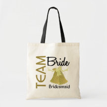 Team Bride 2 Bridesmaid Tote Bags
