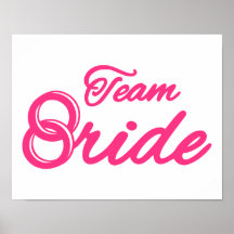 Team Bride Bachelorette Party Poster