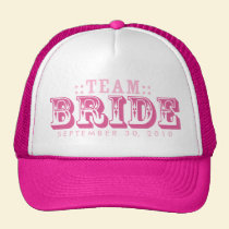 "TEAM BRIDE" Customised Wedding Day Trucker Hat hats