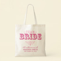 "TEAM BRIDE" Personalised Wedding Party Tote Bag bags