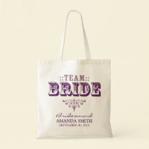 "TEAM BRIDE" Personalised Wedding Party Tote Bag bags