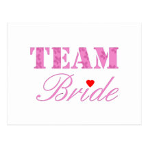 Team Bride Theme Postcards