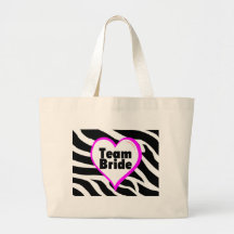 Team Bride (Zebra Print) Canvas Bag