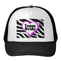 Team Bride Zebra Stripes Hat