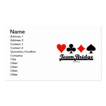 Team Bridge (Bridge Attitude Four Card Suits) Business Card
