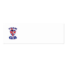 Team GB Hand Holding Flaming Torch British Flag Business Card