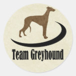 Team Greyhound Round Stickers