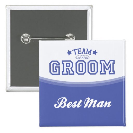 Team Groom-Best Man (Stars) Button