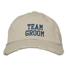 Team Groom Embroidered Ball Cap Embroidered Hats