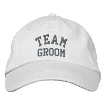 Team Groom Embroidered Baseball Cap