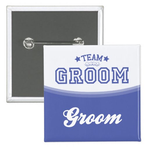 Team Groom-Groom (Stars) Button