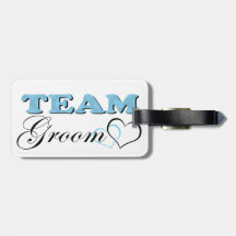 Team Groom - Pale Blue Bag Tag