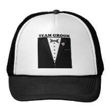 Team Groom (tuxedo) Trucker Hats