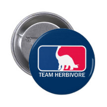 Team Herbivore Vegetarian Vegan Pinback Buttons