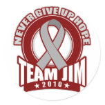 Team Jim Brain Cancer Walk 2010 stickers