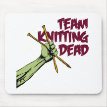 Team Knitting Dead Mouse Pad