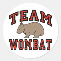 Team Wombat III Round Stickers