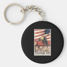 Teamwork Wins Key Chain