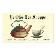 Teapot and Teacup Art Business Card