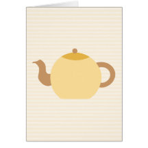 Teapot Picture in Neutral Colours. Greeting Cards