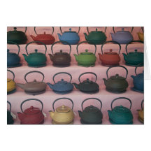 Teapots - Tea Party Invitation Greeting Card