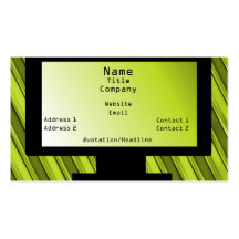 Tech Savvy Business Card, Lime Green