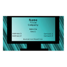 Tech Savvy Business Card, Teal