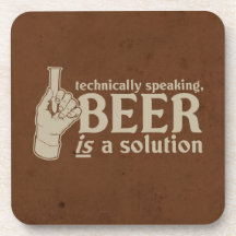 technically speaking, beer is a solution beverage coasters