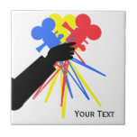 Technicolor Movie Camera Bouquet Custom Tile