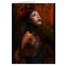Techno Geisha Greeting Card