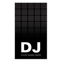 Techno Gradient  DJ Business Cards