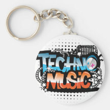 Techno Music Keychains