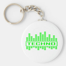 Techno Tempo design Keychains