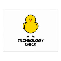 Technology Chick Post Card
